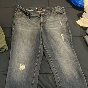 Lane Bryant straight leg Genius for 20 Avg distressed jeans